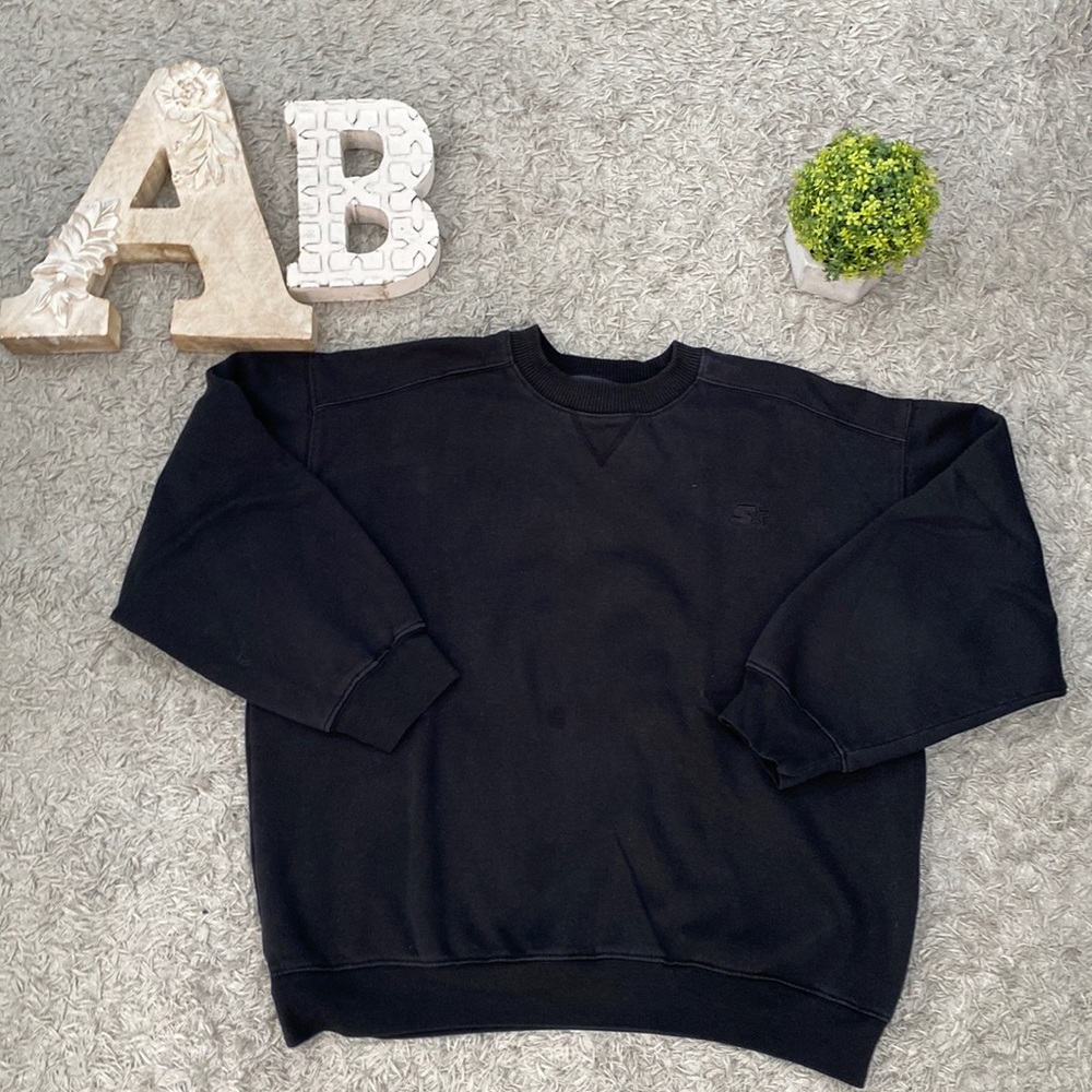 Starter Men's Black Sweater Large